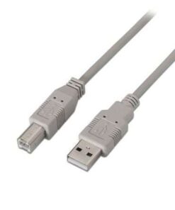 Cable USB 2.0 Impresora Aisens A101-0004/ USB Tipo-B Macho - USB Macho/ Hasta 2.5W/ 60Mbps/ 4.5m/ Beige