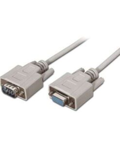 Cable Serie RS232 Aisens A112-0065/ DB9 Macho - DB9 Hembra/ Hasta 0.15W/ 1.6Mbps/ 1.8m/ Beige