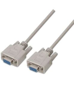 Cable Serie NULL Modem Aisens A112-0067/ DB9 Hembra - DB9 Hembra/ Hasta 0.15W/ 1.6Mbps/ 1.8m/ Beige