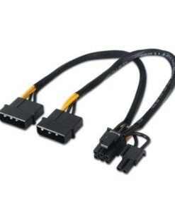 Cable Alimentación Tarjeta Gráfica Aisens A131-0165/ 2x Molex Macho - Molex 6+2 PIN Macho/ Hasta 54W/ 20cm