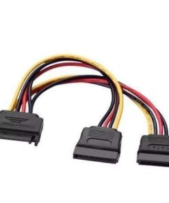 Cable Alimentación Aisens A131-0353/ SATA Macho - 2x SATA Hembra/ Hasta 54W/ 20cm/ Negro