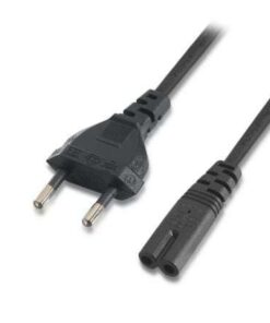 Cable Alimentación Forma 8 Aisens A132-0173/ CEE7/16 Macho - C7 Hembra/ Hasta 1500W/ 1.5m/ Negro