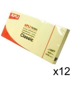 Notas Adhesivas Apli 10977/ 4 x 5cm/ 12 unidades/ Amarillas
