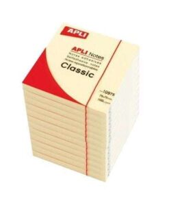 Notas Adhesivas Apli 10975/ 7.5 x 7.5cm/ 12 unidades/ Amarillas