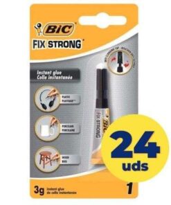 Caja de Pegamento en Tubo Bic Fix Strong/ 3g/ 24 unidades