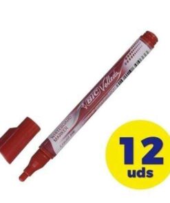 Caja de Rotuladores de Punta Redonda para Pizarra Bic Velleda 902089/ 1.5mm/ 12 unidades/ Rojos