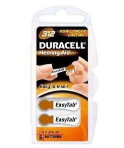 Pack 6 Pilas para Audífono Duracell DA312/ 1.6V