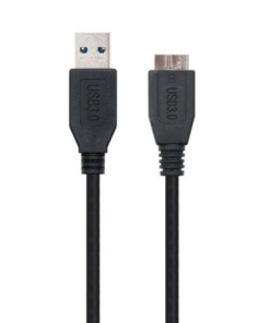 Cable USB 3.0 Nanocable 10.01.1102-BK/ USB Macho - MicroUSB Macho/ 2m/ Negro