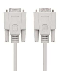 Cable Serie NULL Modem Nanocable 10.14.0502/ DB9 Macho - DB9 Hembra/ 1.8m/ Beige