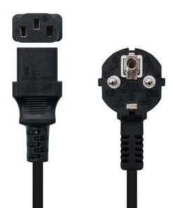 Cable Alimentación Nanocable 10.22.0103/ Schuko Macho - C13 Hembra/ 3m/ Negro