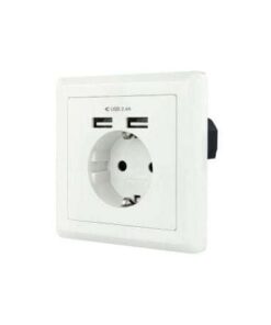 Roseta de Pared Nanocable 10.35.0010/ 1 Schuko/ 2 USB