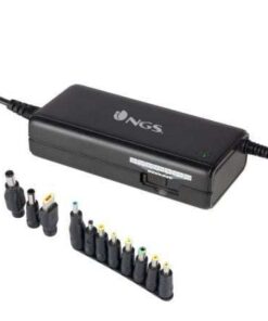 Cargador de Portátil NGS BAN/ 90W/ Manual/ 11 Conectores/ Voltaje 12-20V