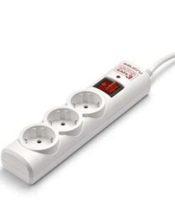Regleta con interruptor Salicru SPS SAFE 3/ 3 Tomas de corriente/ Cable 1.5m/ Blanca