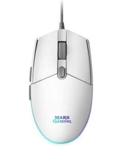 Ratón Gaming Mars Gaming MMGW/ Hasta 3200 DPI/ Blanco