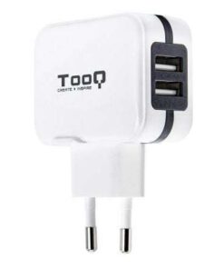 Cargador de Pared TooQ TQWC-1S02WT/ 2xUSB/ 17W