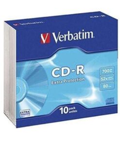 CD-R Verbatim Datalife 52X/ Estuche delgado-10uds