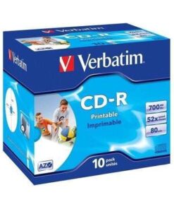 CD-R Verbatim AZO Imprimible 52X/ Caja-10uds