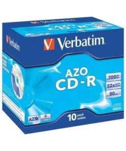CD-R Verbatim AZO Crystal 52X/ Caja-10uds