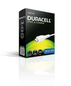 Cable USB 2.0 Duracell USB5013W/ USB Macho - MicroUSB Macho/ 1m/ Blanco