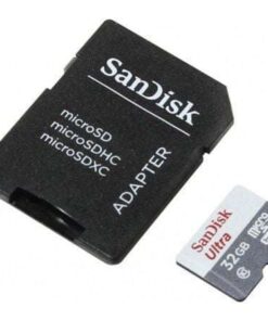 Tarjeta de Memoria SanDisk Ultra 32GB microSD HC con Adaptador/ Clase 10/ 100MB/s