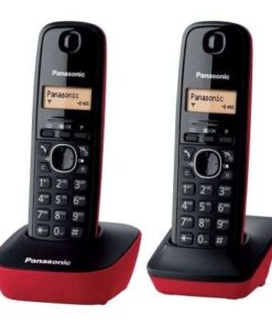 Teléfono Inalámbrico Panasonic KX-TG1612/ Pack DUO/ Negro y Rojo