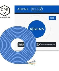 Bobina de Cable RJ45 UTP AWG24 LSZH CPR Dca Aisens A135-0662 Cat.6/ 100m/ Azul