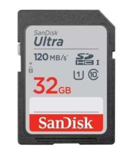 Tarjeta de Memoria SanDisk Ultra 32GB SD HC UHS-I - SDXC/ Clase 10/ 120MBs
