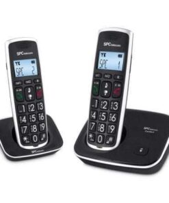 Teléfono Inalámbrico SPC Comfort Kaiser 7609N/ Pack DUO/ Negro