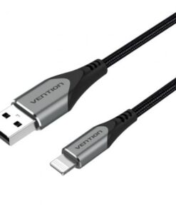 Cable USB 2.0 Lightning Vention LABHH/ USB Macho - Lightning Macho/ Hasta 12W/ 480Mbps/ 2m/ Gris
