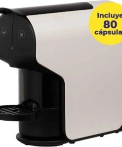 Cafetera de Cápsulas Delta Quick/ Blanca + 80 cápsulas café QALIDUS
