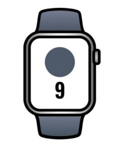 Apple Watch Series 9/ Gps/ Cellular/ 41 mm/ Caja de Acero Plata/ Correa deportiva Azul Tempestad M/L