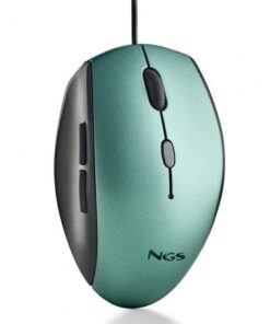 Ratón Ergonómico NGS Moth Ice/ Hasta 1600 DPI/ Verde Hielo