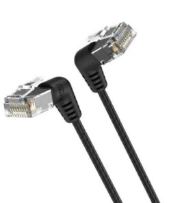 Cable de Red RJ45 UTP Vention IBOBG Cat.6A/ 1.5m/ Cabeza Rotatoria 360º/ Negro