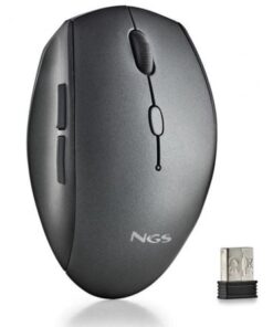 Ratón Inalámbrico NGS Bee Black/ Hasta 1600 DPI