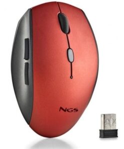 Ratón Inalámbrico NGS Bee Red/ Hasta 1600 DPI/ Rojo