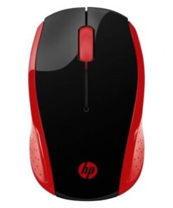 Ratón Inalámbrico HP 200/ 1000 DPI/ Rojo Imperial