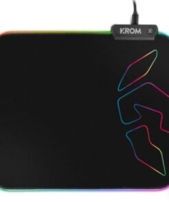 Alfombrilla Krom Knout RGB con Iluminación LED/ 320 x 270 x 3 mm