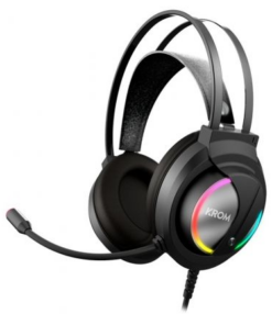 Auriculares Gaming con Micrófono Krom Kappa/ Jack 3.5/ USB 2.0/ Negros