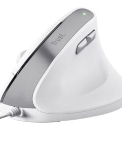 Ratón Ergonómico Trust Bayo II/ Hasta 2400 DPI/ Blanco