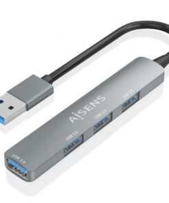 Hub USB 3.0 Aisens A106-0859/ 4xUSB/ Gris