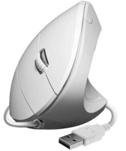 Ratón Ergonómico Subblim Glide Vertical Ergo Wired/ Hasta 1600 DPI/ Blanco