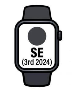 Apple Watch SE 3rd V2/ GPS/ 44mm/ Caja de Aluminio Medianoche/ Correa Deportiva Medianoche M/L