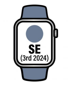 Apple Watch SE 3rd V2/ GPS/ 44mm/ Caja de Aluminio/ Correa Deportiva Azul Denim M/L