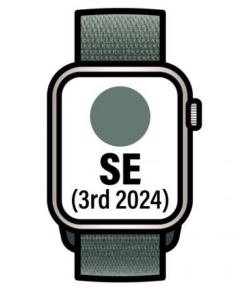 Apple Watch SE 3rd V2/ GPS/ 44mm/ Caja de Aluminio Blanco Estrella/ Correa Loop Deportiva Verde Lago
