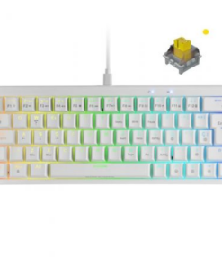 Teclado Gaming Mecánico Mars Gaming MKMINIPRO/ Switch Amarillo/ Blanco