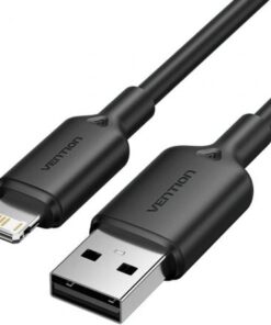 Cable USB 2.0 Lightning Vention LAMBH/ USB Macho - Lightning Macho/ 480Mbps/ 2m/ Negro