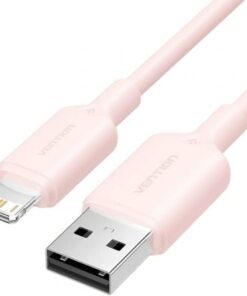 Cable USB 2.0 Lightning Vention LAMPH/ USB Macho - Lightning Macho/ 480Mbps/ 2m/ Rosa