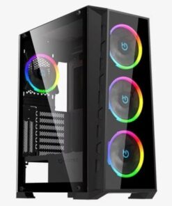 Caja Gaming Semitorre Hiditec MH12 GLASS