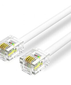 Cable de Teléfono RJ11 6P4C Vention IQBWH/ 2m/ Blanco