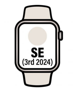 Apple Watch SE 3rd V2/ GPS/ Cellular/ 40mm/ Caja de Aluminio Blanco Estrella/ Correa Deportiva Blanco Estrella M/L